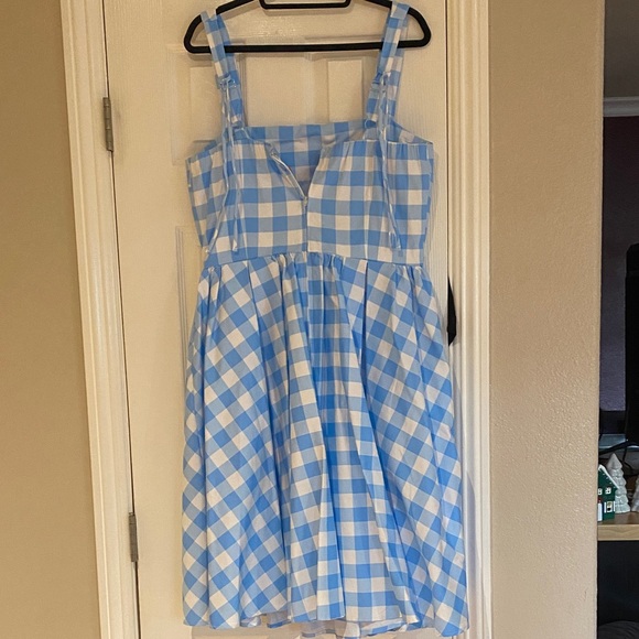 Dream-House Dress in Blue Gingham Vixen by Micheline Pitt - Picture 5 of 7